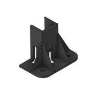 MODULAR SOLUTIONS ELITE FOOT&lt;BR&gt;45MM X 90MM FOUR SIDED, 11MM FLOOR ANCHOR HOLES W/HARDWARE